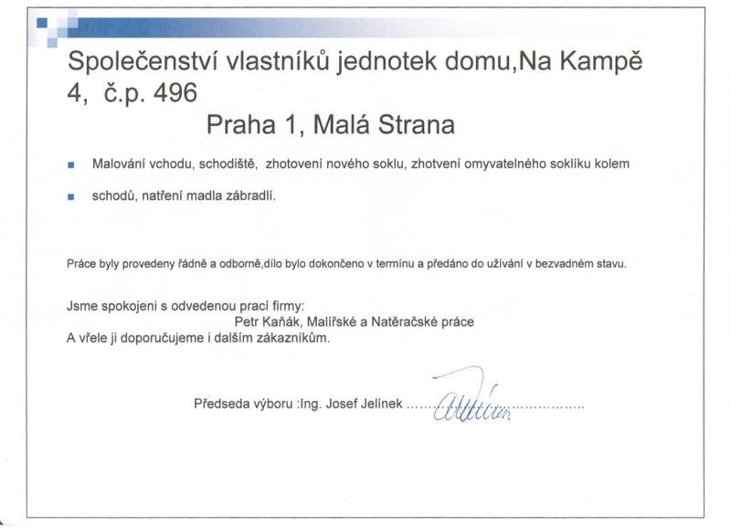 Dopis spokojeného zákazníka